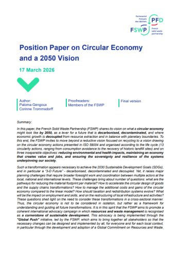 Position Paper on Circular Economy and a 2050 Vision